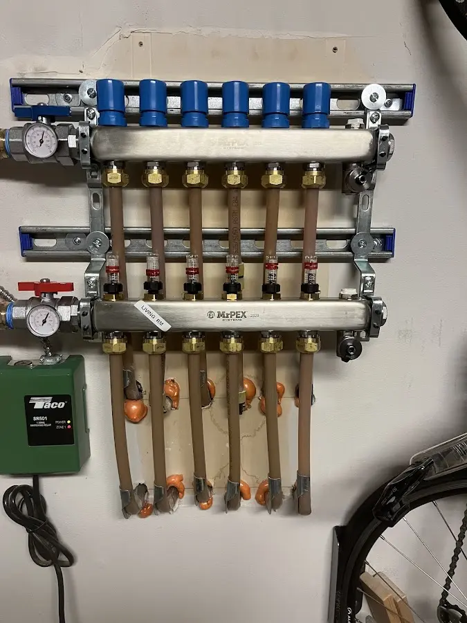 Plumber performing Gas Leak Detection at a residential property in Rockwall